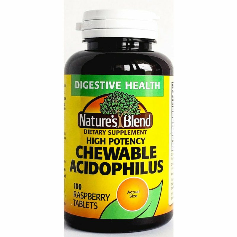 Acidophilus High Potency 100 Chewable Tablets by Natures Blend