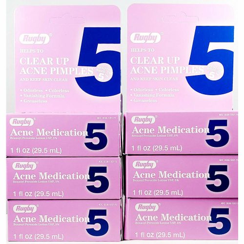 Acne Medication Benzoyl Peroxide 5 by Rugby 6 Pack