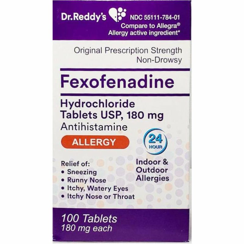 Dr Reddys Fexofenadine Hydrochloride 180 mg 100 tablets 016a8ca3 d17b 4442 b1cf c84258039bee