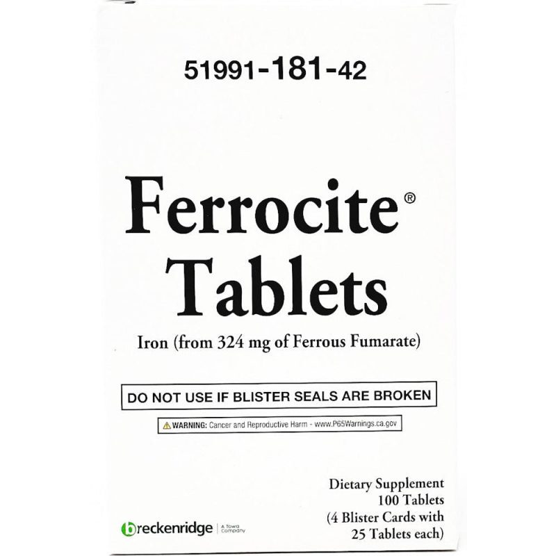 Ferrocite Iron Supplement 100 Tablets by Breckenridge