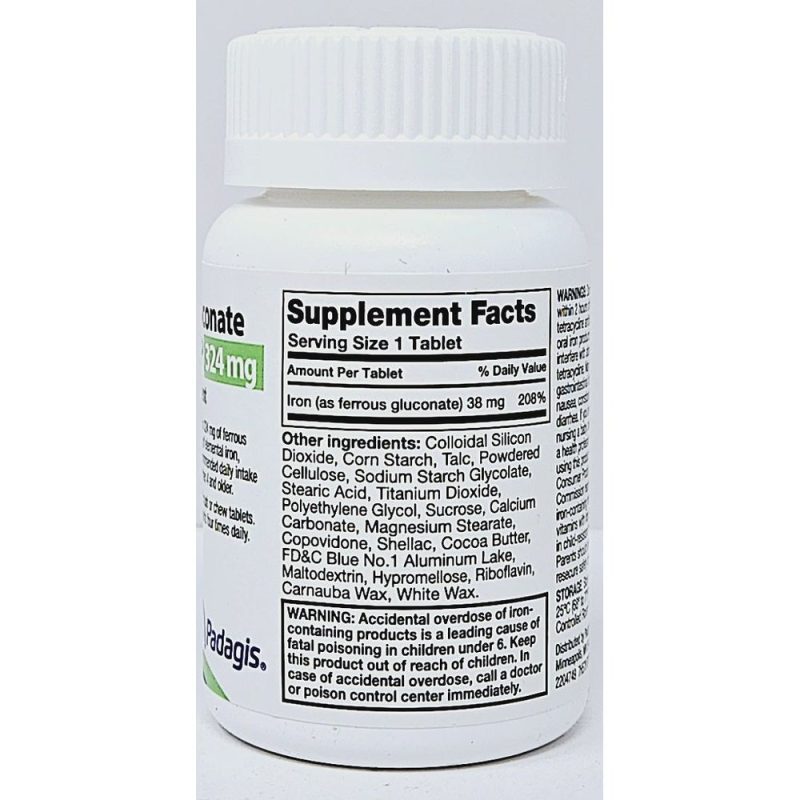 Ferrous Gluconate 324 mg by Padagis Facts