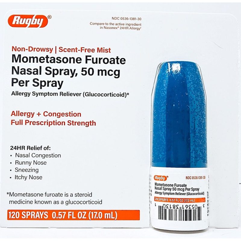 Mometasone Furoate Nasal Spray 50 mcg 120 Sprays by Rugby