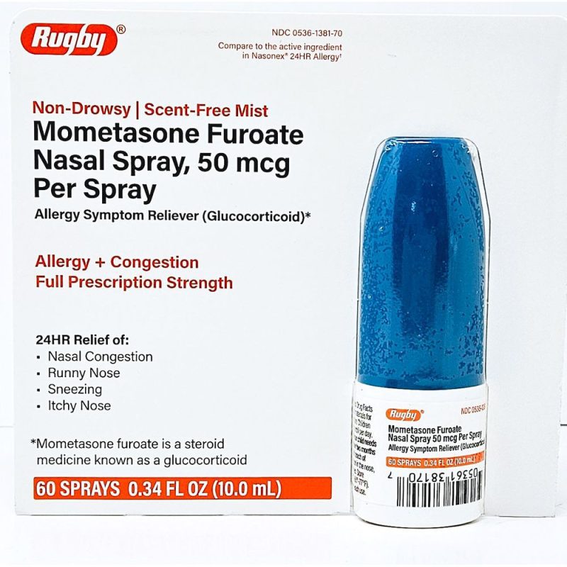 Mometasone Furoate Nasal Spray 50 mcg 60 Sprays by Rugby