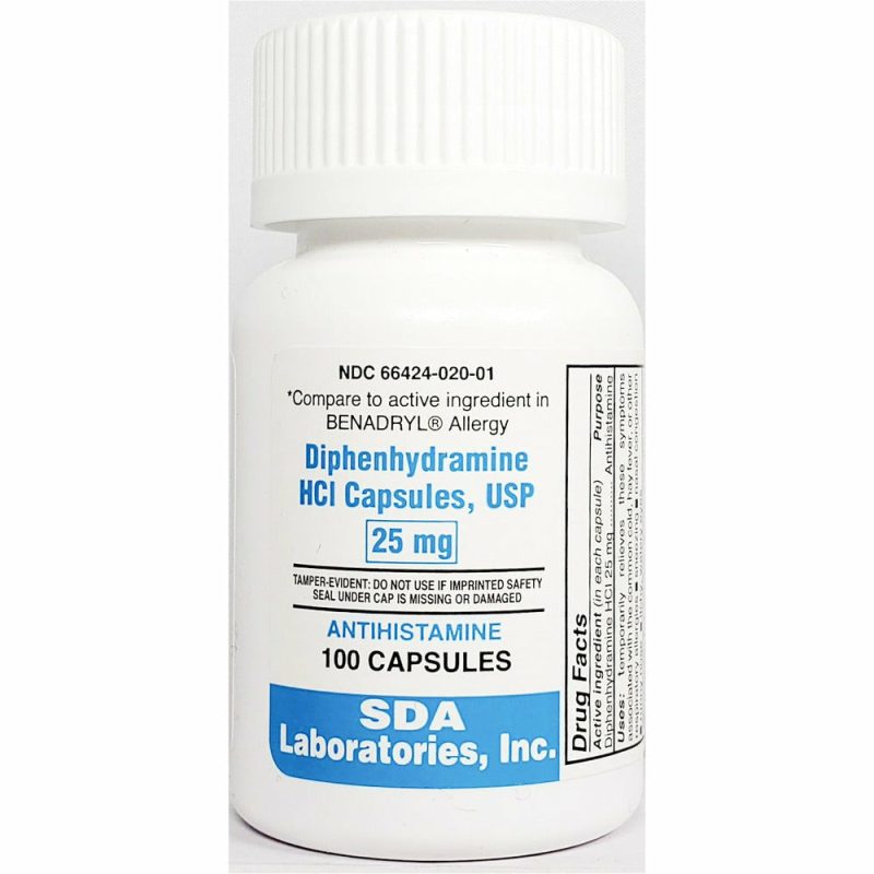 SDADiphenhydramine25mg100Capsules